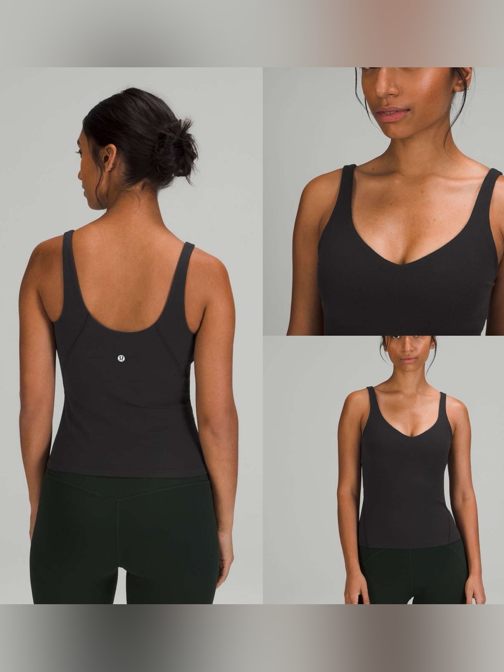 lululemon athletica Align Waist Length Black V‑Scoop Tank Top